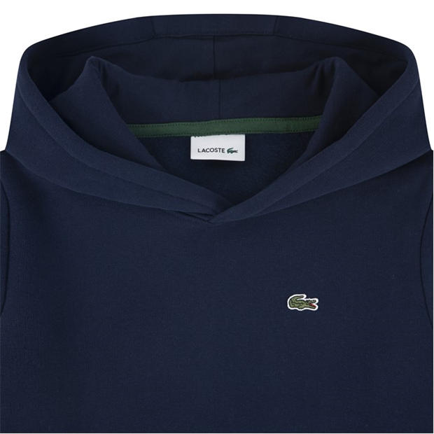 Морска синьо - Lacoste - Boys' Logo Over-the-head Hoodie