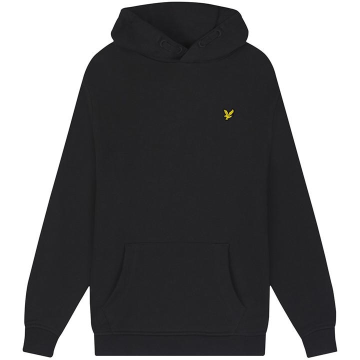 Lyle And Scott  Kids Black Classic Hoodie  in Size 8 - 9 Years, Sports Direct