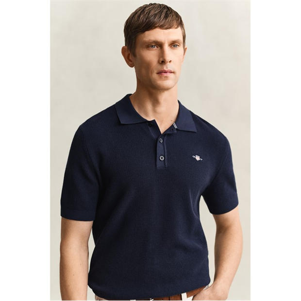 Evenng Blue 433 - Gant - Men's Short Sleeve Polo Shirt
