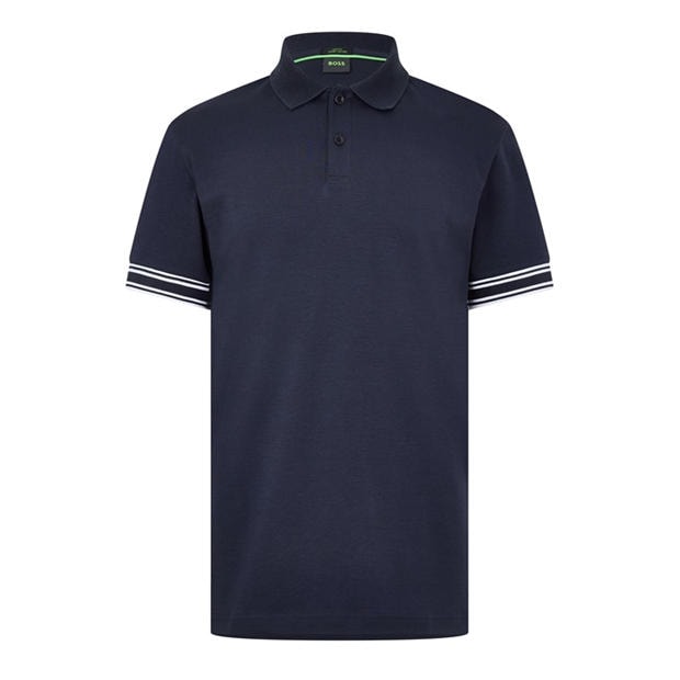 Dark Blue - Boss - Men's HBG Zone Sleek Button-Up Polo Shirt