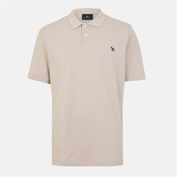 Ps Paul Smith Men's Beige Regular Fit Zebra Polo Shirt in Size M, Sports Direct