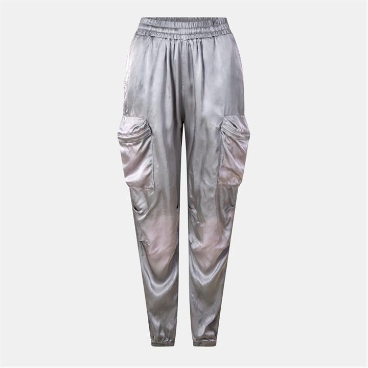 Diesel Women's Grey Structured Straight Leg Trousers in Size 10, Sports Direct