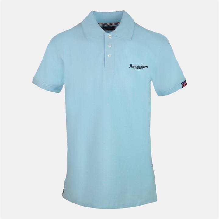 Aquascutum Men' Blue Polo Short Sleeve Shirt in Size S, Sports Direct