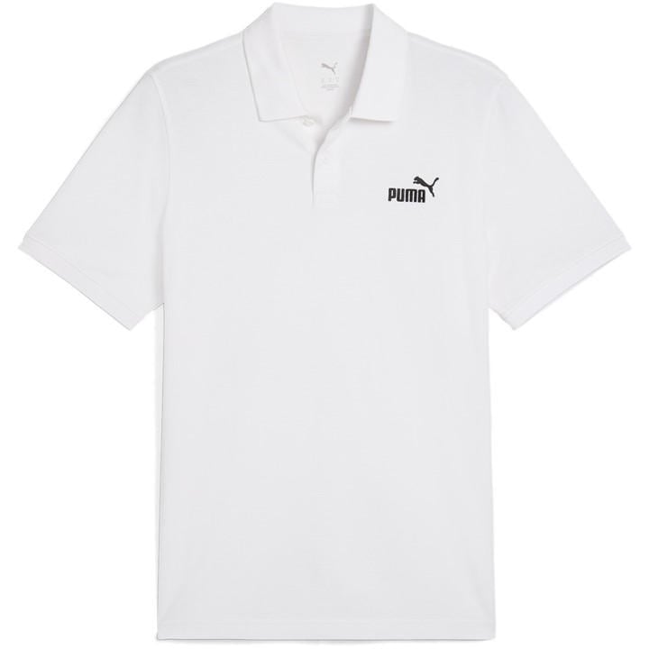 Puma Men's White No.1 Pique Short-Sleeve Polo Shirt in Size L, Sports Direct