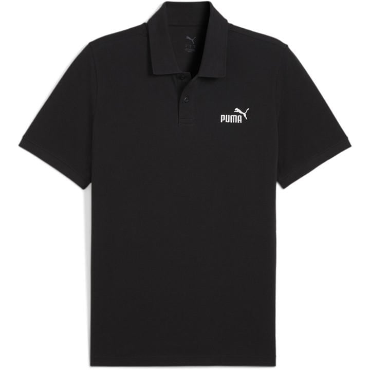 Puma Men's Black No.1 Pique Short-Sleeve Polo Shirt in Size L, Sports Direct