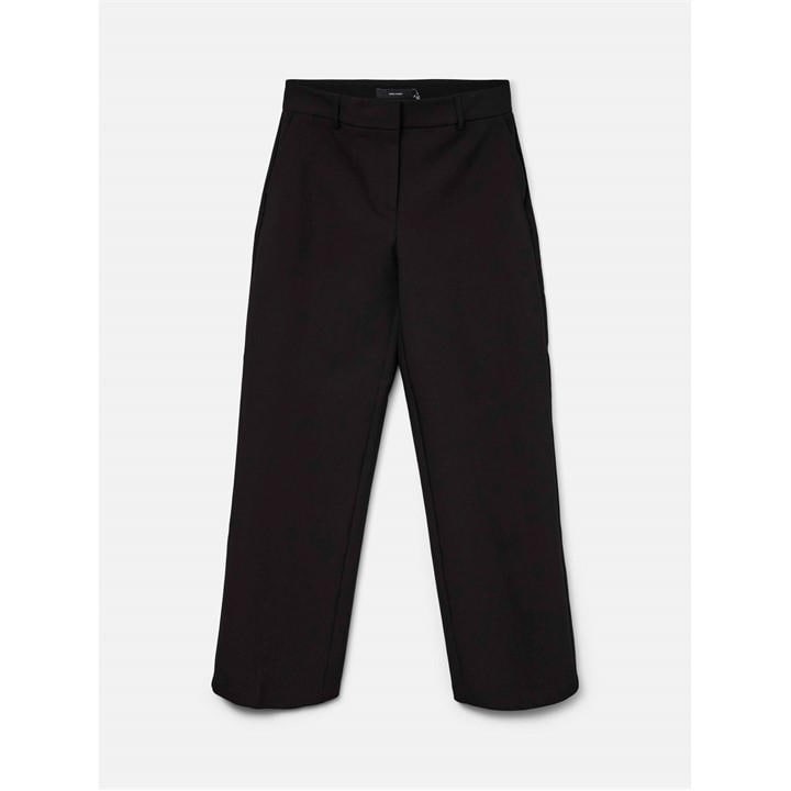 Vero Moda Women's Black Straight Leg Trousers in Size 32 R, Sports Direct