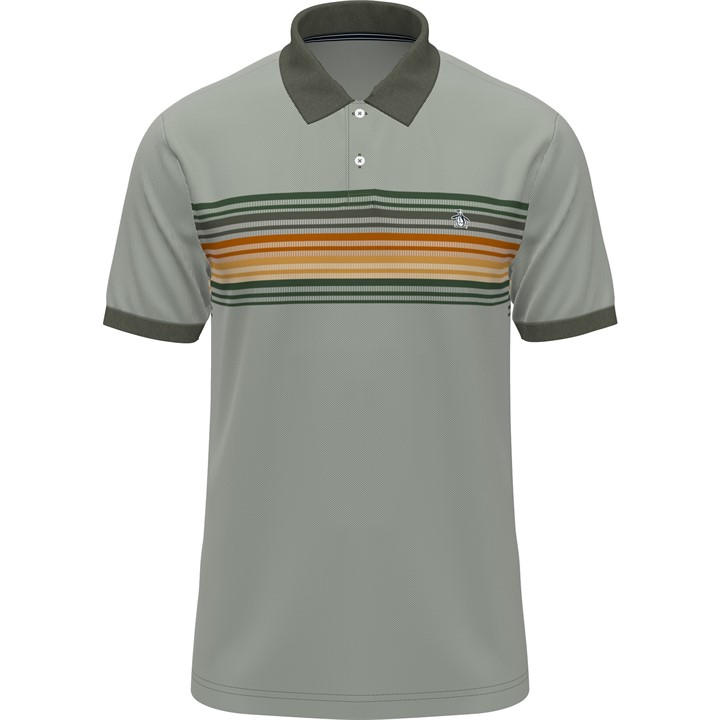 Original Penguin Men's Green Birdseye Short Sleeve Polo Shirt in Size M, Sports Direct