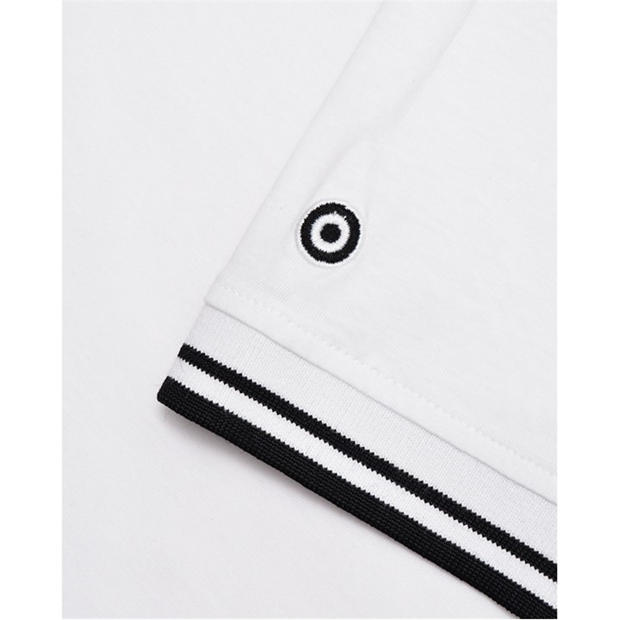 White/Black - Lambretta - Men's Tone Short Sleeve Polo Shirt