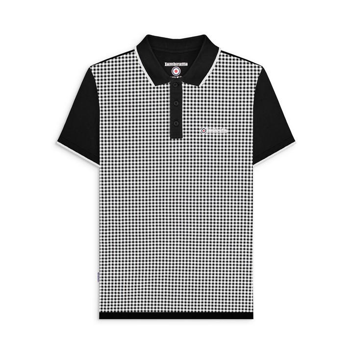 Lambretta Men's Black Short Sleeve Polo Shirt in Size M, Sports Direct