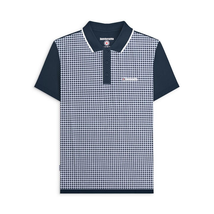 Lambretta Men's Blue Short Sleeve Polo Shirt in Size L, Sports Direct