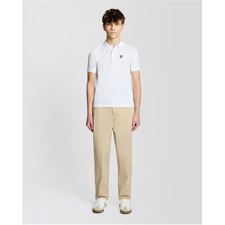 Lyle And Scott Boys White Lyle & Scott Kids Plain Polo Shirt in Size 9 - 10 Years, Sports Direct