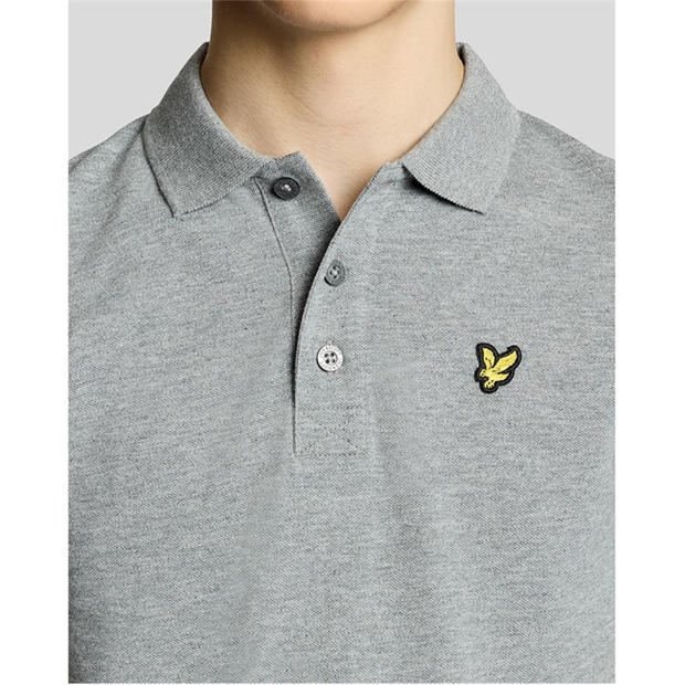 Grey - Lyle and Scott - Lyle & Scott Kids Plain Polo Shirt