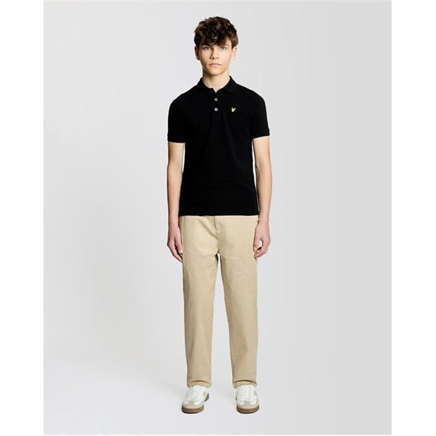 Black - Lyle and Scott - Lyle & Scott Kids Plain Polo Shirt