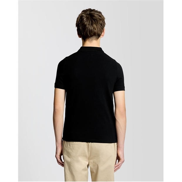 Black - Lyle and Scott - Lyle & Scott Kids Plain Polo Shirt
