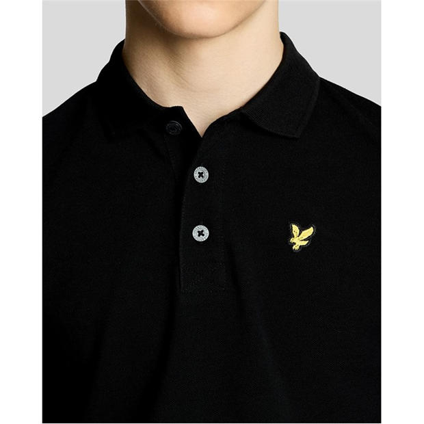 Black - Lyle and Scott - Lyle & Scott Kids Plain Polo Shirt