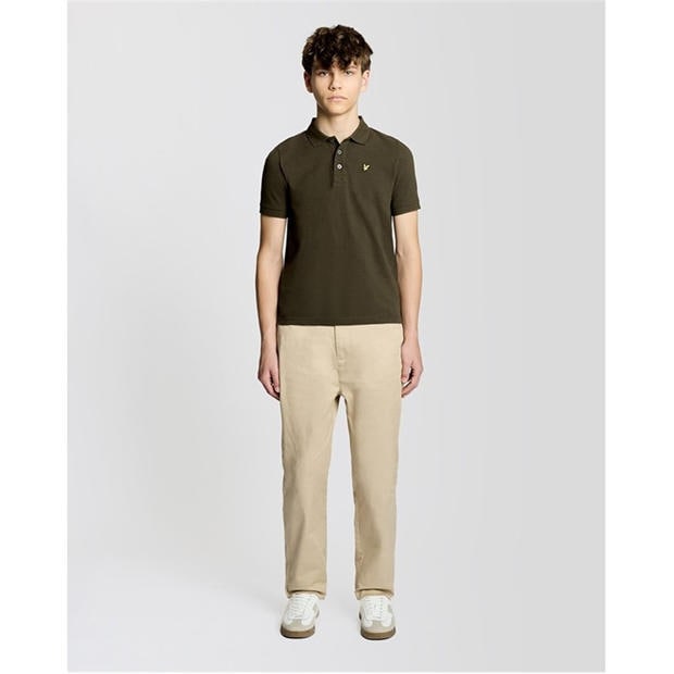 Olive - Lyle and Scott - Lyle & Scott Kids Plain Polo Shirt