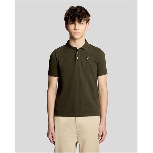 Olive - Lyle and Scott - Lyle & Scott Kids Plain Polo Shirt
