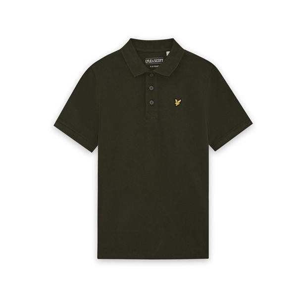 Olive - Lyle and Scott - Lyle & Scott Kids Plain Polo Shirt