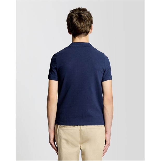 Navy - Lyle and Scott - Lyle & Scott Kids Plain Polo Shirt