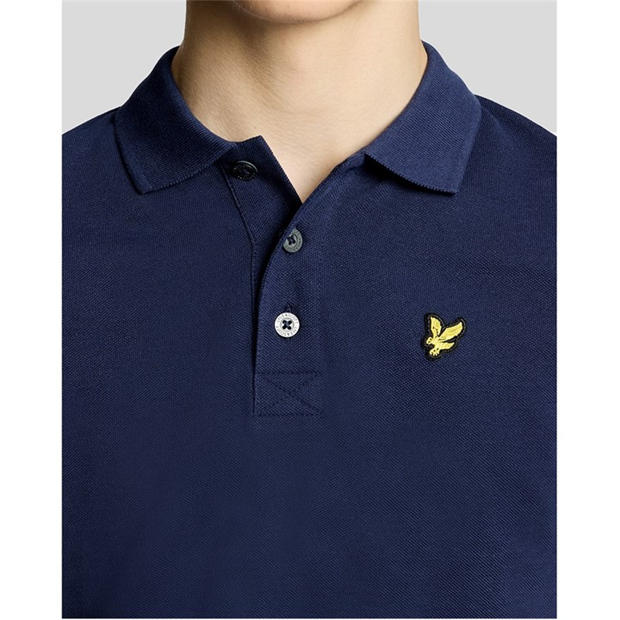 Navy - Lyle and Scott - Lyle & Scott Kids Plain Polo Shirt