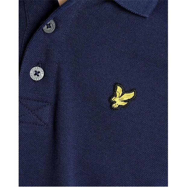 Navy - Lyle and Scott - Lyle & Scott Kids Plain Polo Shirt