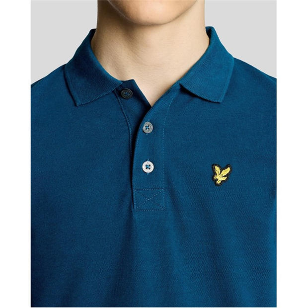 Blue - Lyle and Scott - Lyle & Scott Kids Plain Polo Shirt