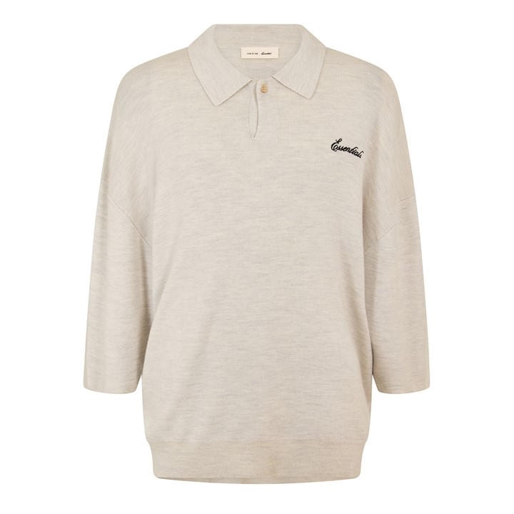 Fear Of God Essentials Men's Grey Short Sleeve Polo Shirt in Size L, Sports Direct