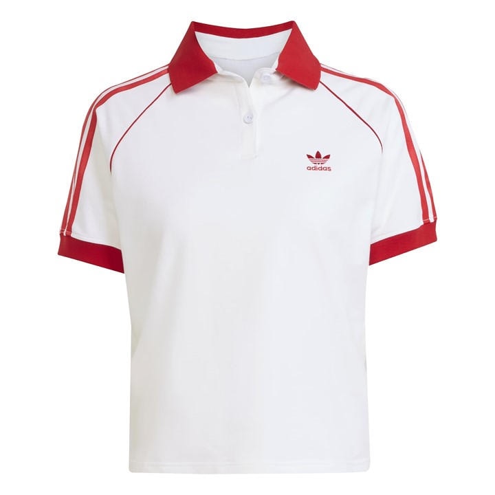 Adidas Women's White Short Sleeve Polo Shirt in Size XS, Sports Direct