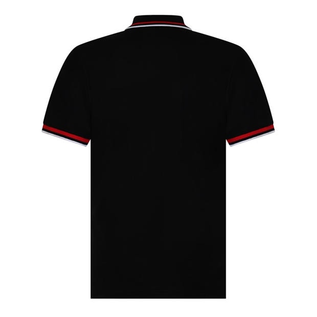 Black - Fila - Men's Bowey Short-Sleeve Tipping Polo Shirt