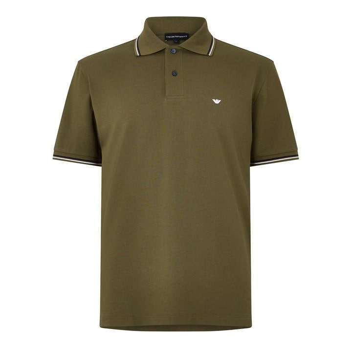 Emporio Armani Men's Green Short Sleeve Polo Shirt in Size M, Sports Direct