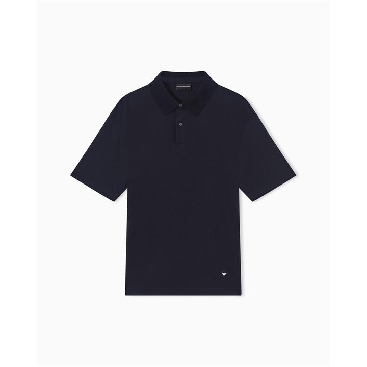 Emporio Armani Men's Blue Short Sleeve Polo Shirt in Size L, Sports Direct