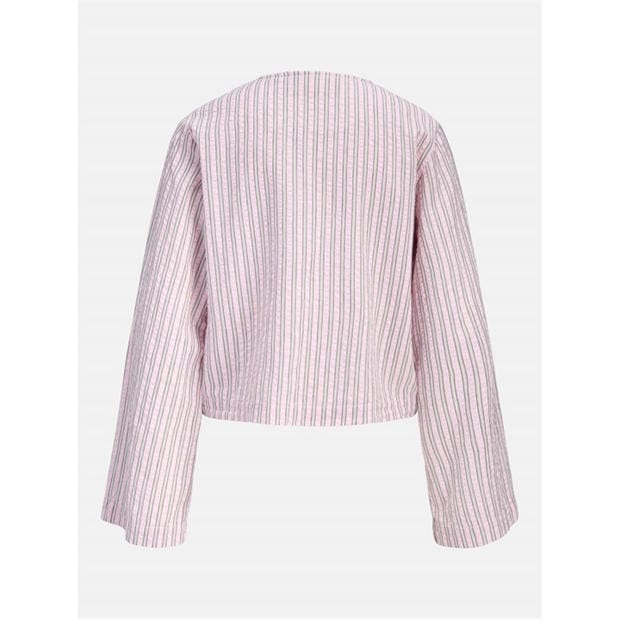 Pink Lady - JJXX - Women's Zoe Seersucker Long Sleeve Tie Blouse