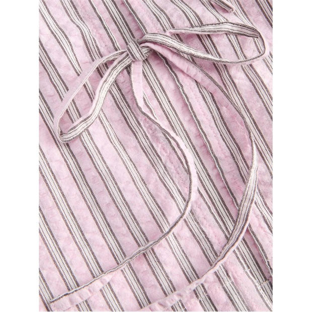Pink Lady - JJXX - Women's Zoe Seersucker Long Sleeve Tie Blouse