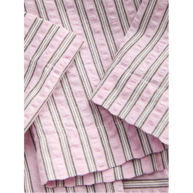 Pink Lady - JJXX - Women's Zoe Seersucker Long Sleeve Tie Blouse