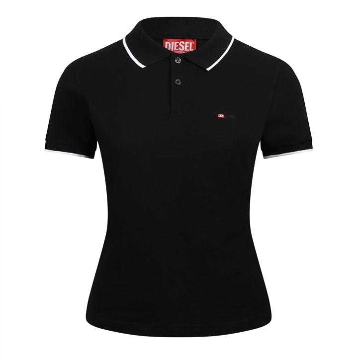 Diesel Men's Black T-Tendy-Microdiv Short Sleeve Polo Shirt in Size XS, Sports Direct