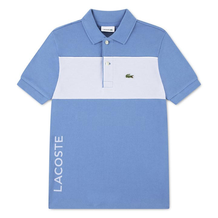 Lacoste Boys Blue Kids' Short Sleeve Polo Shirt, Sports Direct
