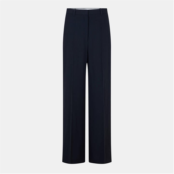 Boss Women's Blue Tikela Straight Leg Trousers, Straight Leg Design in Size 12, Sports Direct