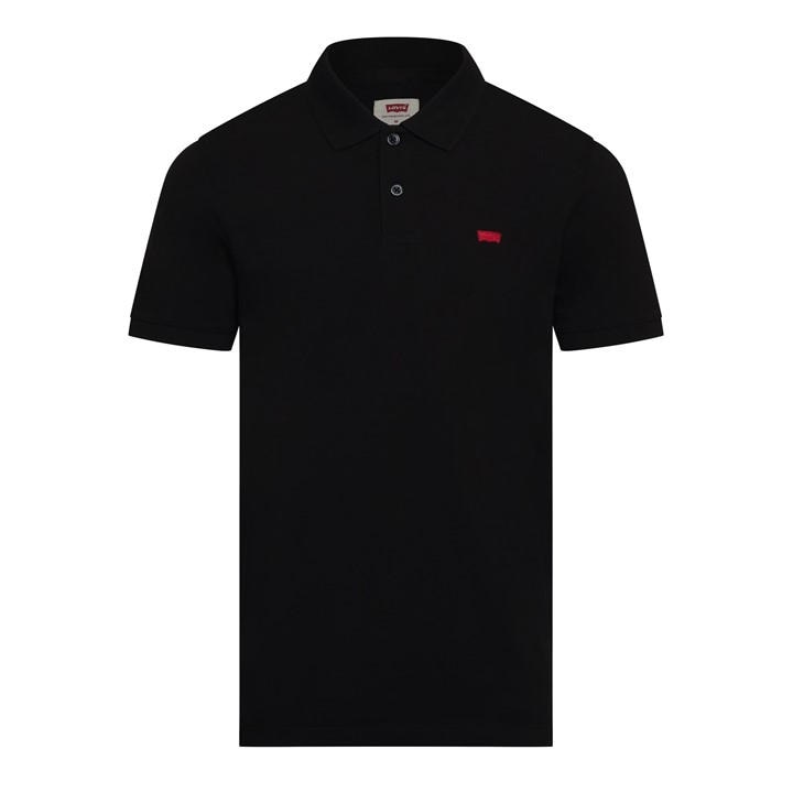 Levis Men's Black Slim Housemark Polo Bright Whi in Size 2XL, Sports Direct