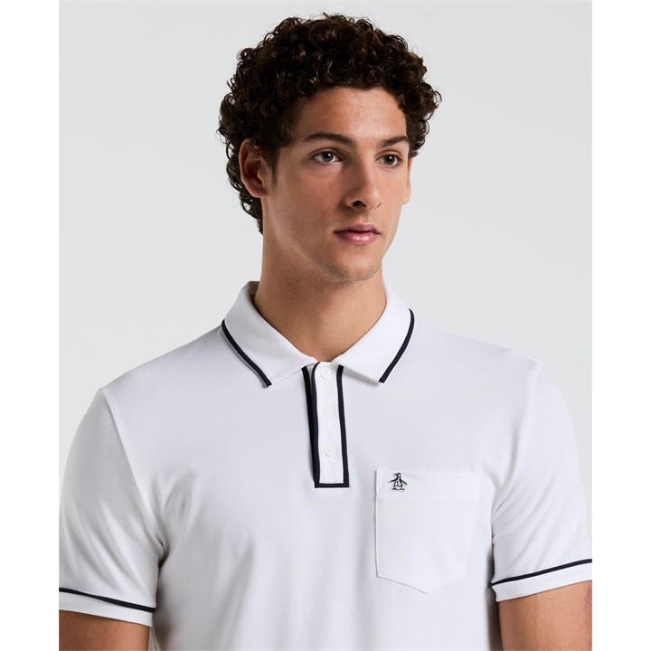 Original Penguin Men's White Tailored Fit Short Sleeve Polo Shirt in Size XS, Sports Direct