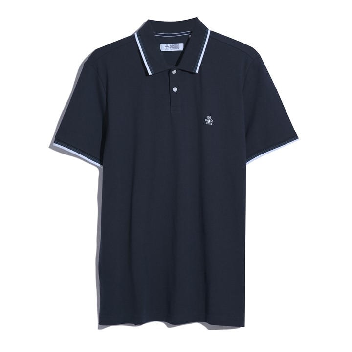 Original Penguin Men's Blue Short Sleeve Polo Shirt in Size XS, Sports Direct