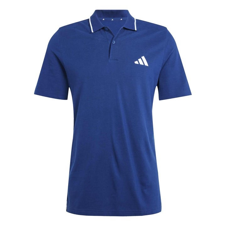 Adidas Men's Blue Short-Sleeve Polo Shirt in Size XS, Sports Direct