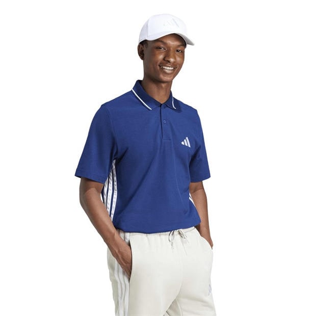 Dark Blue/White - adidas - Men's Short-Sleeve Polo Shirt