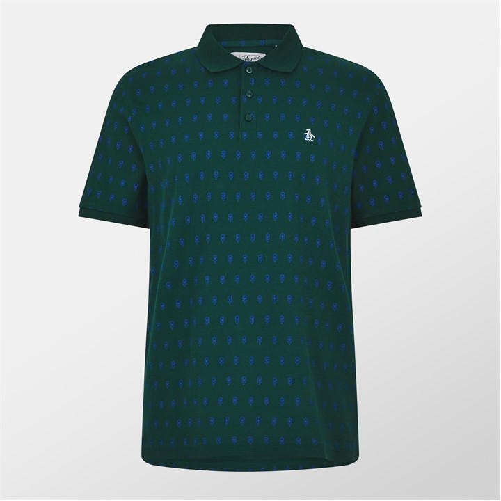 Original Penguin Men's Green Minimal Short Sleeve Polo Shirt in Size L, Sports Direct