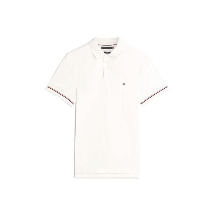 Tommy Hilfiger Men's White Liquidtip Short Sleeve Polo Shirt in Size L, Sports Direct