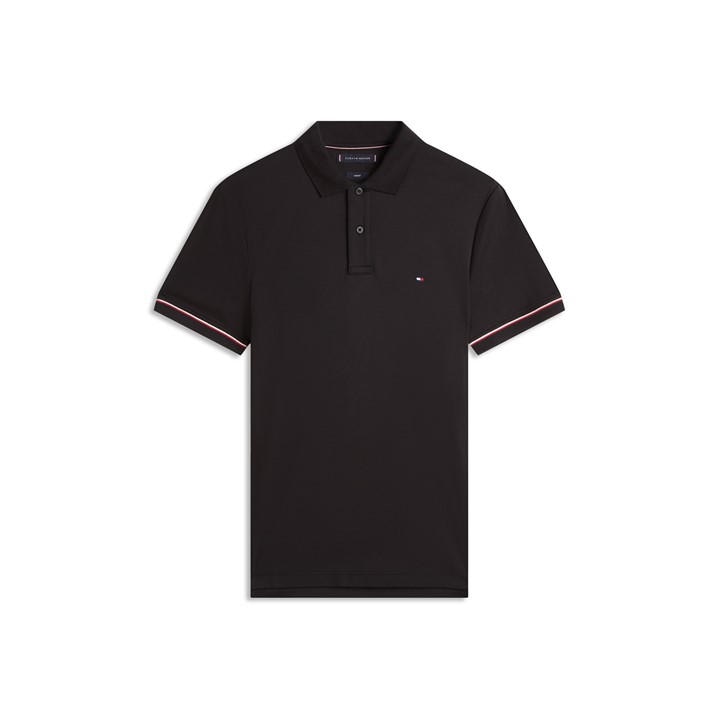 Tommy Hilfiger Men's Black Liquidtip Short Sleeve Polo Shirt in Size L, Sports Direct
