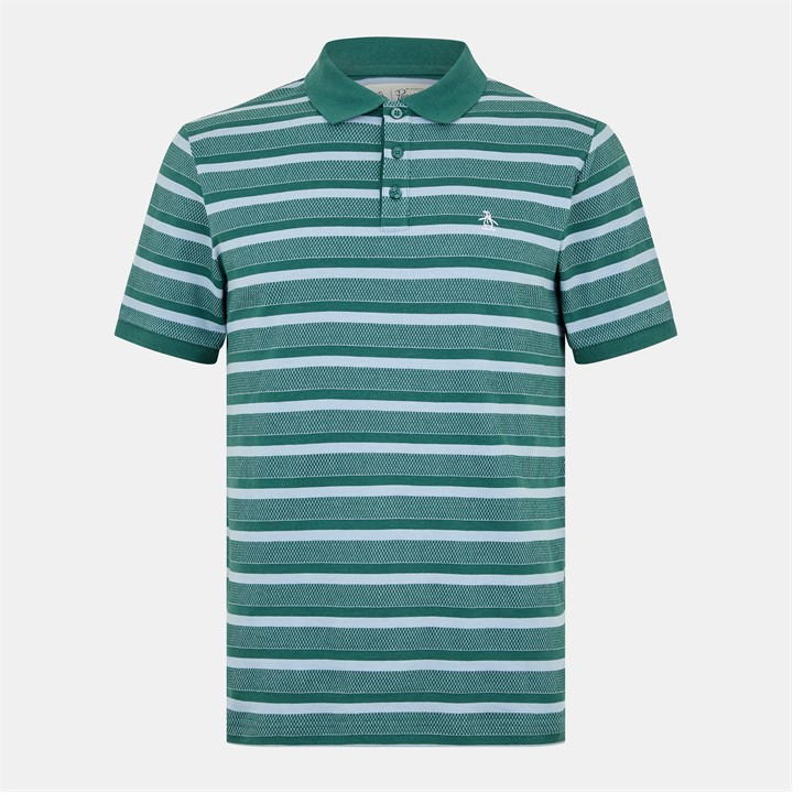 Original Penguin Men's Green Classic Fit Short Sleeve Polo Shirt in Size M, Sports Direct