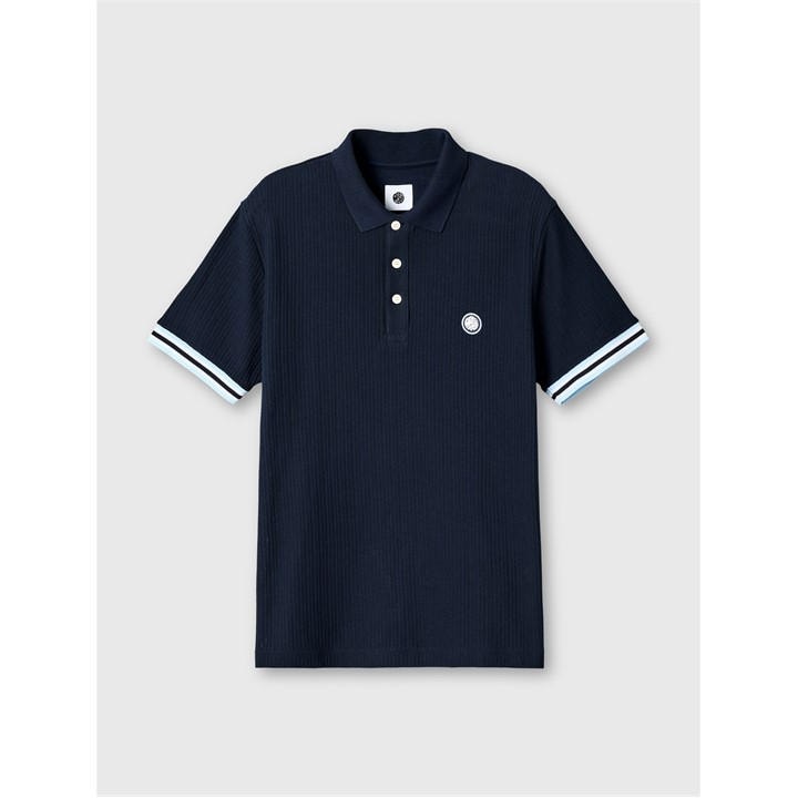 Pretty Green Men's Blue Pg Cressa Tipped Short-Sleeve Polo Shirt in Size M, Sports Direct