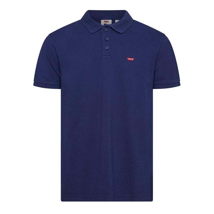 Levis Men' Blue Housemark Short Sleeve Polo Shirt in Size S, Sports Direct