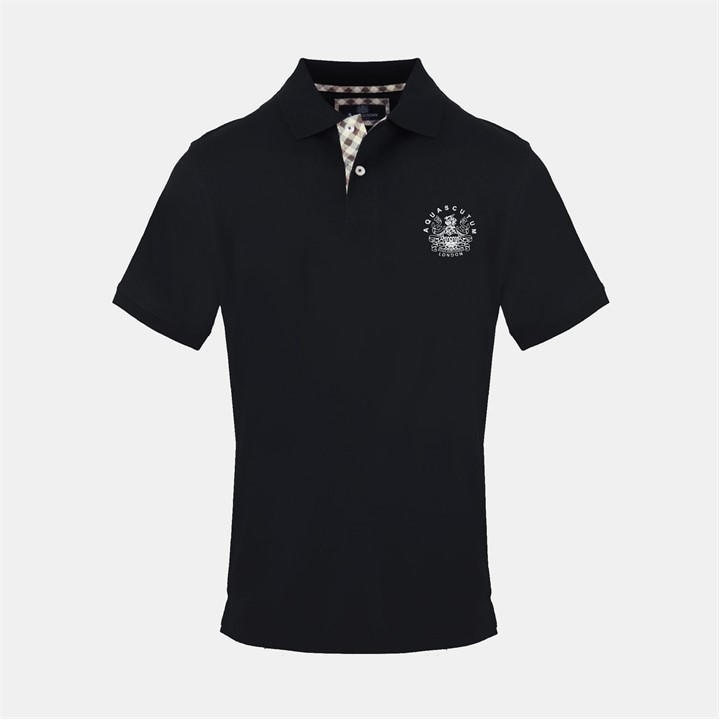 Aquascutum Men's Black Polo in Size XL, Sports Direct