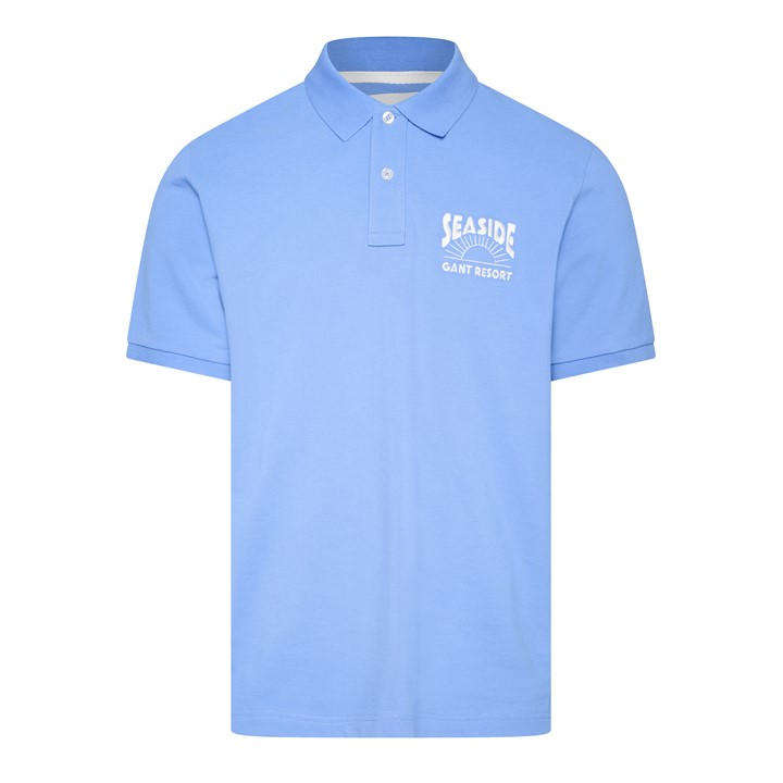 Gant Men's Blue Graph Polo Shrt Sn64 in Size M, Sports Direct